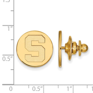 14k Gold LogoArt Michigan State University Letter S Lapel Pin