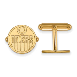 14k Gold NHL LogoArt Edmonton Oilers Cuff Links