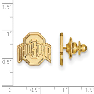 Sterling Silver Gold-plated LogoArt The Ohio State University Lapel Pin