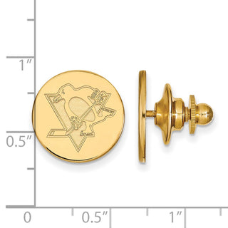 Sterling Silver Gold-plated NHL LogoArt Pittsburgh Penguins Lapel Pin