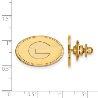 Sterling Silver Gold-plated LogoArt University of Georgia Letter G Lapel Pin