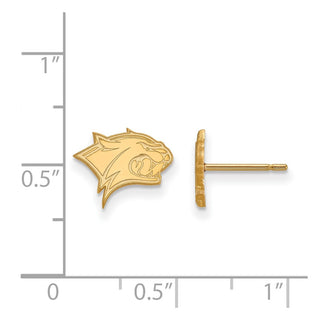 14k Gold LogoArt University of New Hampshire Wildcat Extra Small Post Earrings