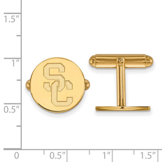 14k Gold LogoArt University of Southern California S-C Cuff Links