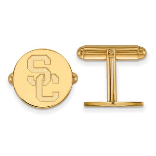 14k Gold LogoArt University of Southern California S-C Cuff Links