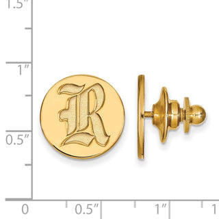 14k Gold LogoArt Rice University Letter R Lapel Pin
