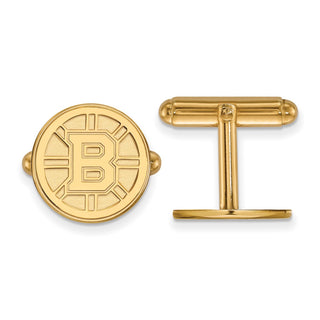 14k Gold NHL LogoArt Boston Bruins Cuff Links