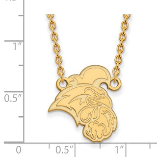 10k Gold LogoArt Coastal Carolina University Chanticleer Large Pendant 18 inch Necklace