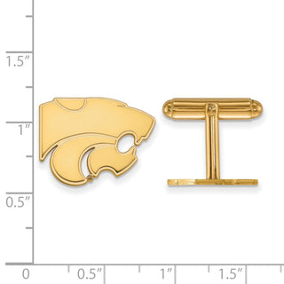 14k Gold LogoArt Kansas State University Wildcat Cuff Links