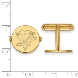 14k Gold NHL LogoArt Pittsburgh Penguins Cuff Links