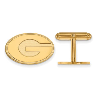 Sterling Silver Gold-plated LogoArt University of Georgia Letter G Cuff Links