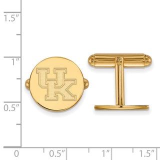 14k Gold LogoArt University of Kentucky U-K Cuff Links