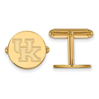Sterling Silver Gold-plated LogoArt University of Kentucky U-K Cuff Links