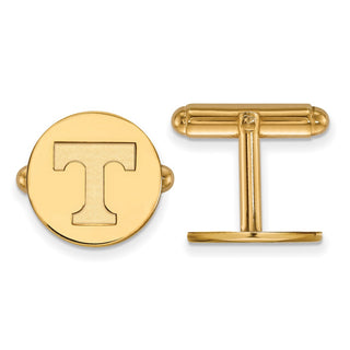 Sterling Silver Gold-plated LogoArt University of Tennessee Letter T Cuff Links