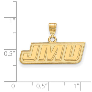 10k Gold LogoArt James Madison University J-M-U Small Pendant