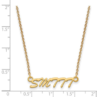 Sterling Silver Gold-plated LogoArt University of Southern Mississippi Small Pendant 18 inch Necklace