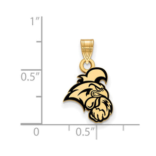 Sterling Silver Gold-plated LogoArt Coastal Carolina University Chanticleer Small Enameled Pendant