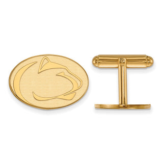 Sterling Silver Gold-plated LogoArt Penn State University Lion Cuff Links