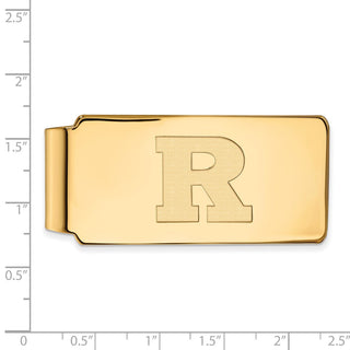 10k Gold LogoArt Rutgers University Letter R Money Clip