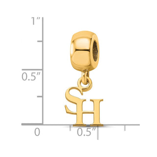Sterling Silver Gold-plated LogoArt Sam Houston State University Extra Small Dangle Bead Charm