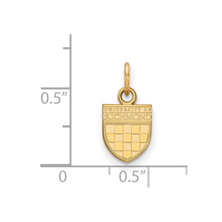 Gold Plated Sterling Silver LogoArt University of Richmond XS Pendant