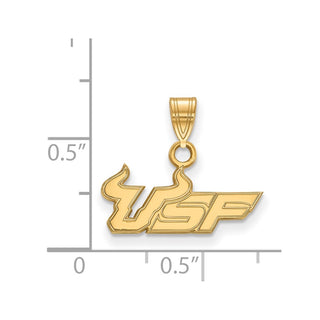 10k Gold LogoArt University of South Florida U-S-F Small Pendant
