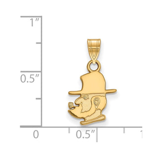 10k Gold LogoArt Appalachian State University Mountaineer Small Pendant
