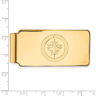 10k Gold NHL LogoArt Winnipeg Jets Money Clip