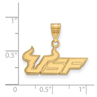 14k Gold LogoArt University of South Florida U-S-F Medium Pendant