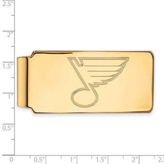 10k Gold NHL LogoArt St. Louis Blues Money Clip