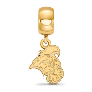 Sterling Silver Gold-plated LogoArt Coastal Carolina University Chanticleer Small Dangle Bead Charm