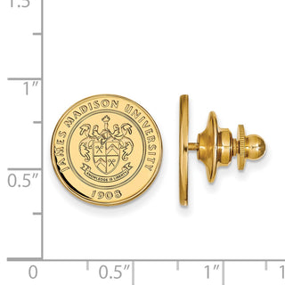14k Gold LogoArt James Madison University Crest Lapel Pin