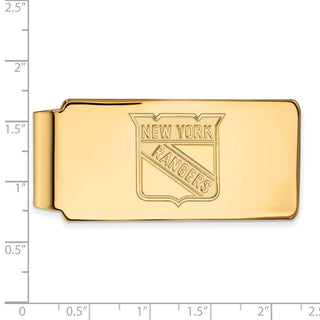10k Gold NHL LogoArt New York Rangers Money Clip