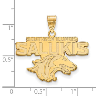 10k Gold LogoArt Southern Illinois University Salukis Large Pendant