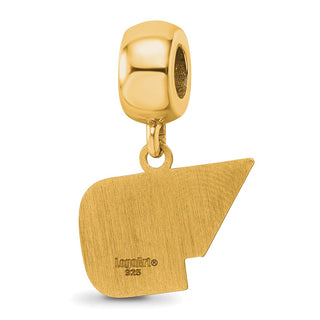 Sterling Silver Gold-plated LogoArt University of Dayton Small Dangle Bead Charm