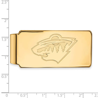 10k Gold NHL LogoArt Minnesota Wild Money Clip