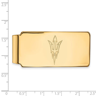10k Gold LogoArt Arizona State University Pitchfork Money Clip