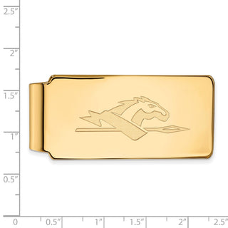 10k Gold LogoArt Longwood University Horse Money Clip