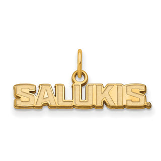 Sterling Silver Gold-plated LogoArt Southern Illinois University Salukis Extra Small Pendant