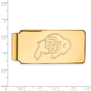 10k Gold LogoArt University of Colorado Buffalo Money Clip