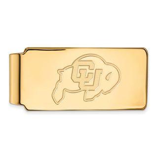 Sterling Silver Gold-plated LogoArt University of Colorado Buffalo Money Clip