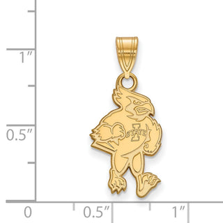 10k Gold LogoArt Iowa State University Cardinal Large Pendant 1Y018IAS