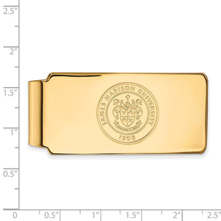 10k Gold LogoArt James Madison University Crest Money Clip