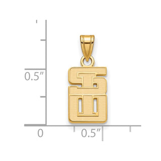 10k Yellow Gold LogoArt Southern Illinois University Small Pendant