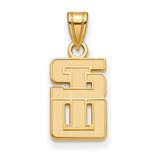 Sterling Silver w/Gold-plating LogoArt Southern Illinois University Small Pendant