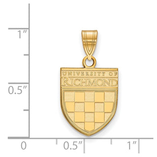Sterling Silver Gold-plated LogoArt University of Richmond Medium Pendant