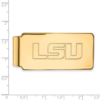 10k Gold LogoArt Louisiana State University L-S-U Money Clip