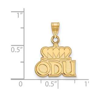 10k Gold LogoArt Old Dominion University O-D-U Small Pendant