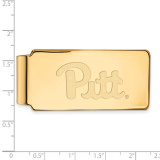 Sterling Silver Gold-plated LogoArt University of Pittsburgh Money Clip