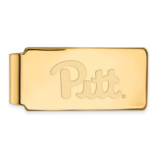 Sterling Silver Gold-plated LogoArt University of Pittsburgh Money Clip