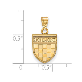 10k Yellow Gold LogoArt University of Richmond Small Shield Pendant